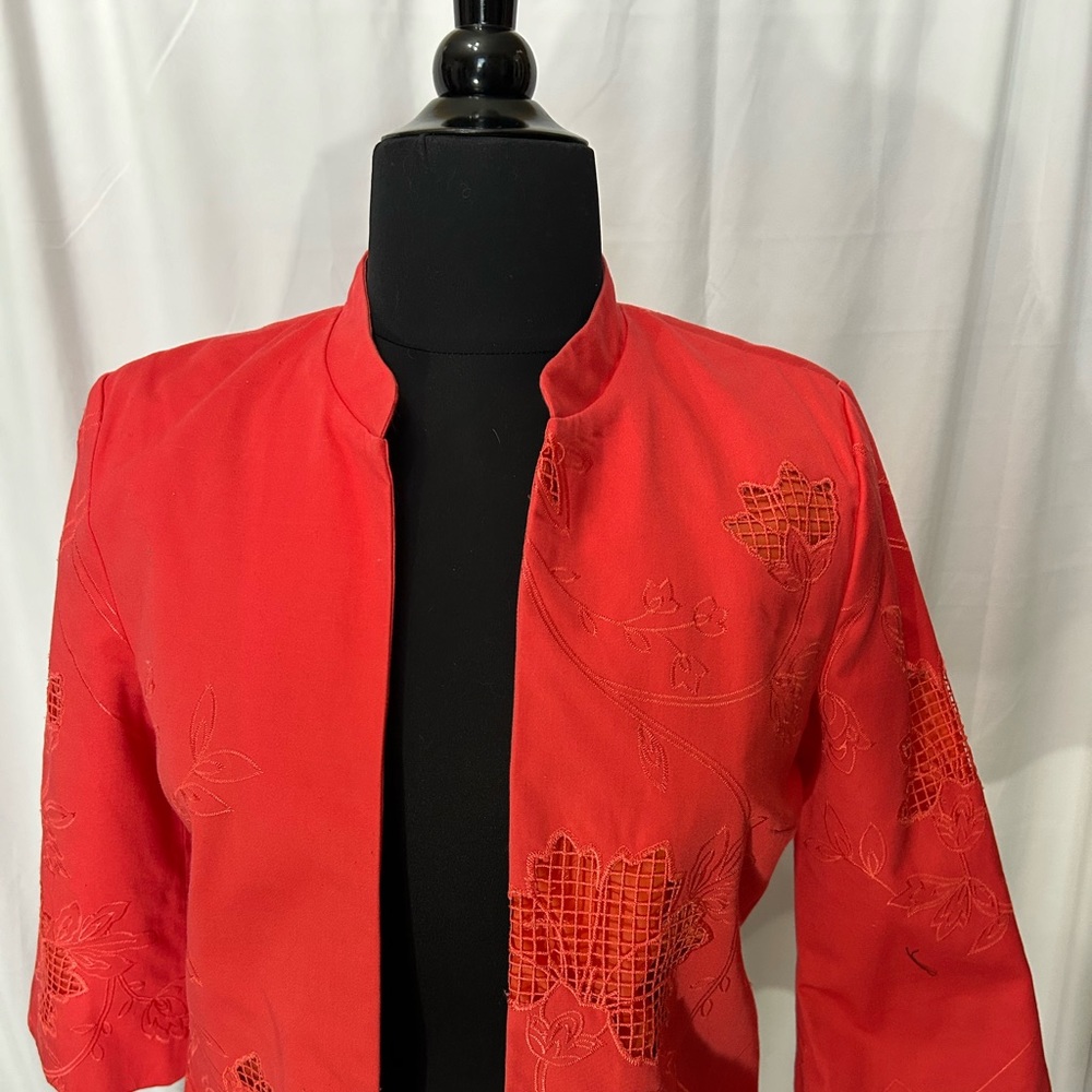 Birch Hill deep peach embroidered jacket
